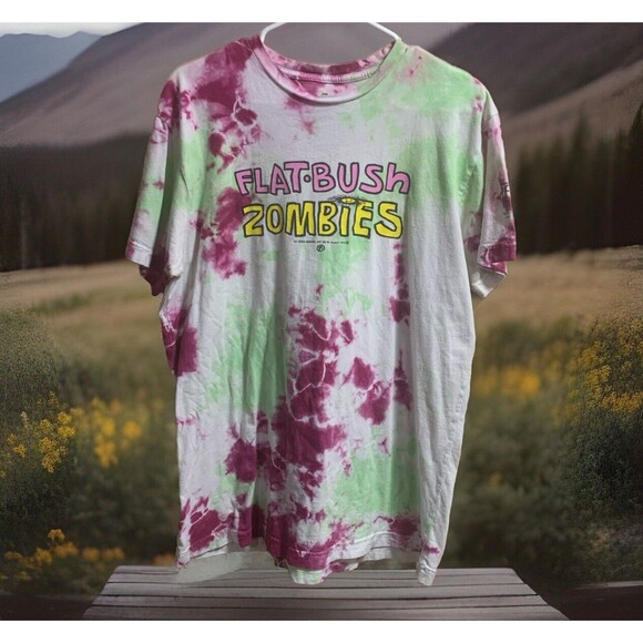 Flatbush Zombies Graphic Logo Tie-Dye T-Shirt Adult Size Medium Double Sided - Picture 1 of 7